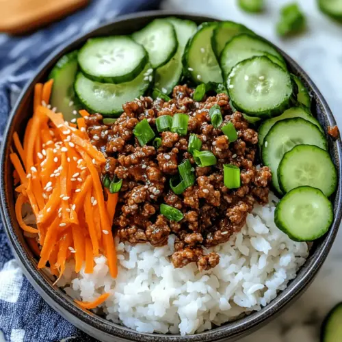 Quick & Easy Korean Ground Beef Bowl