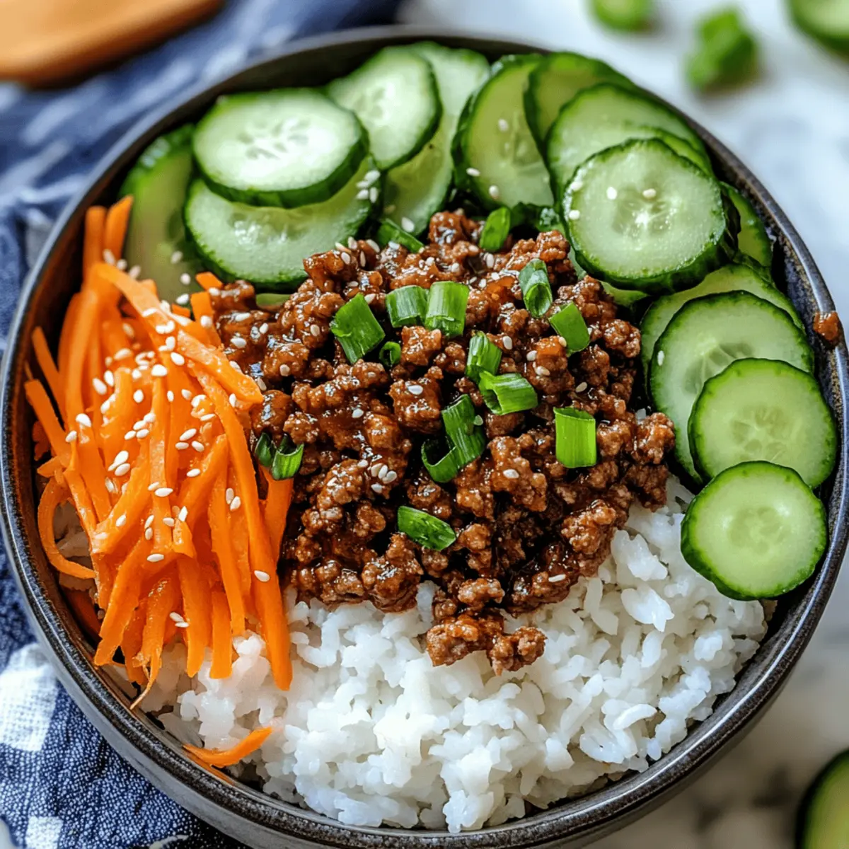Quick & Easy Korean Ground Beef Bowl