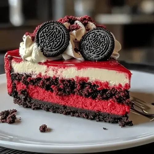 Red Velvet Oreo Cheesecake
