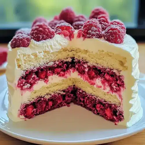 White Chocolate Raspberry Cake