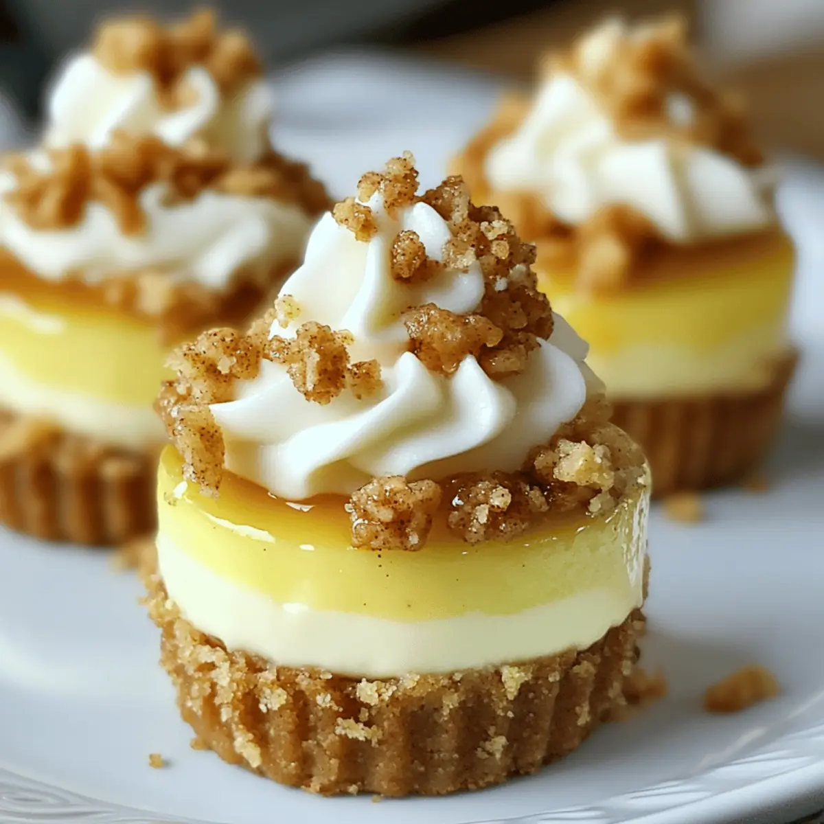 Apple Crisp Mini Cheesecakes