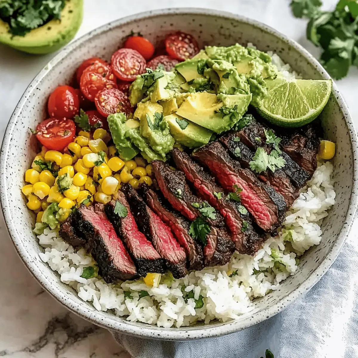 CILANTRO LIME STEAK BOWLS