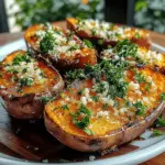 Garlic Parmesan Sweet Potato Wedges