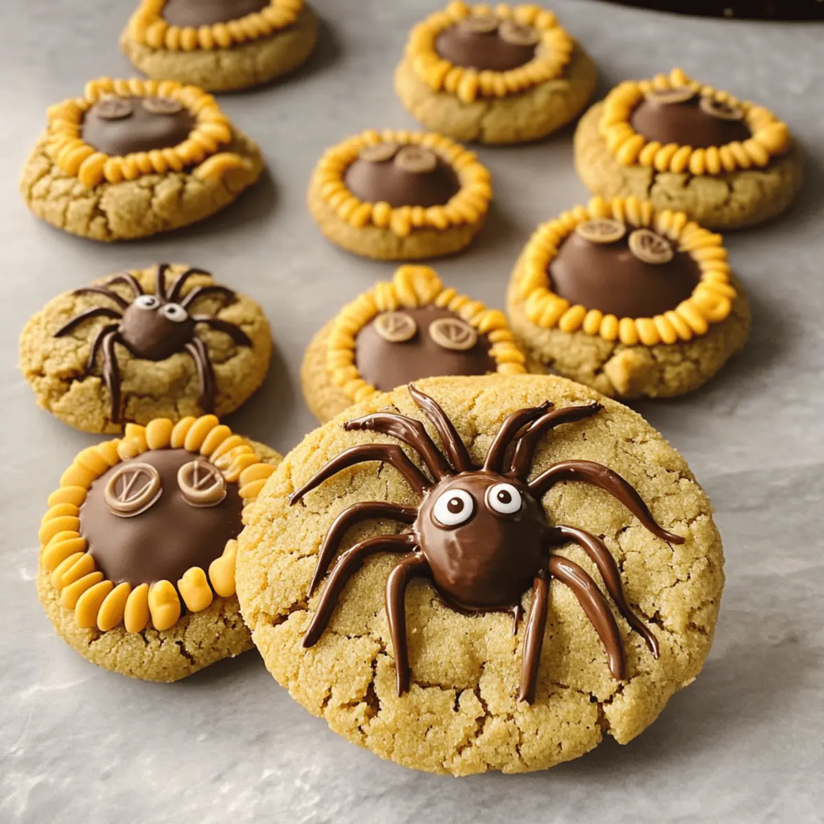 Peanut Butter Spider Halloween Cookies
