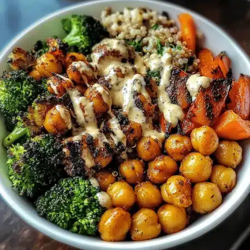 Roasted Chickpeas and Veggie Bowl
