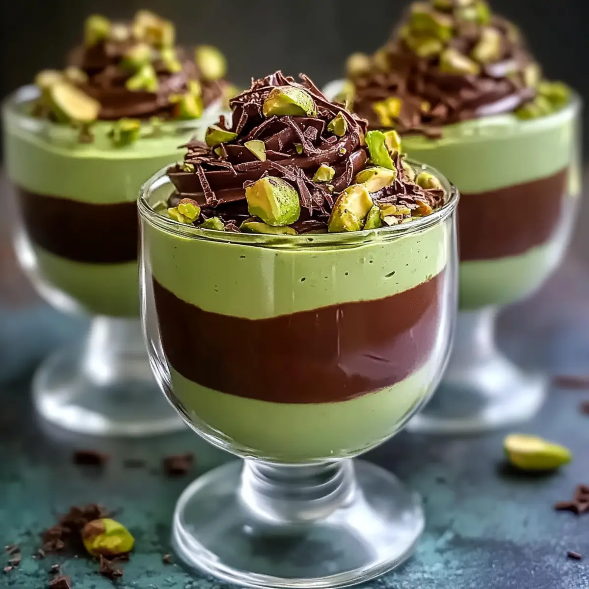 Decadent Pistachio Mousse with Rich Chocolate Ganache