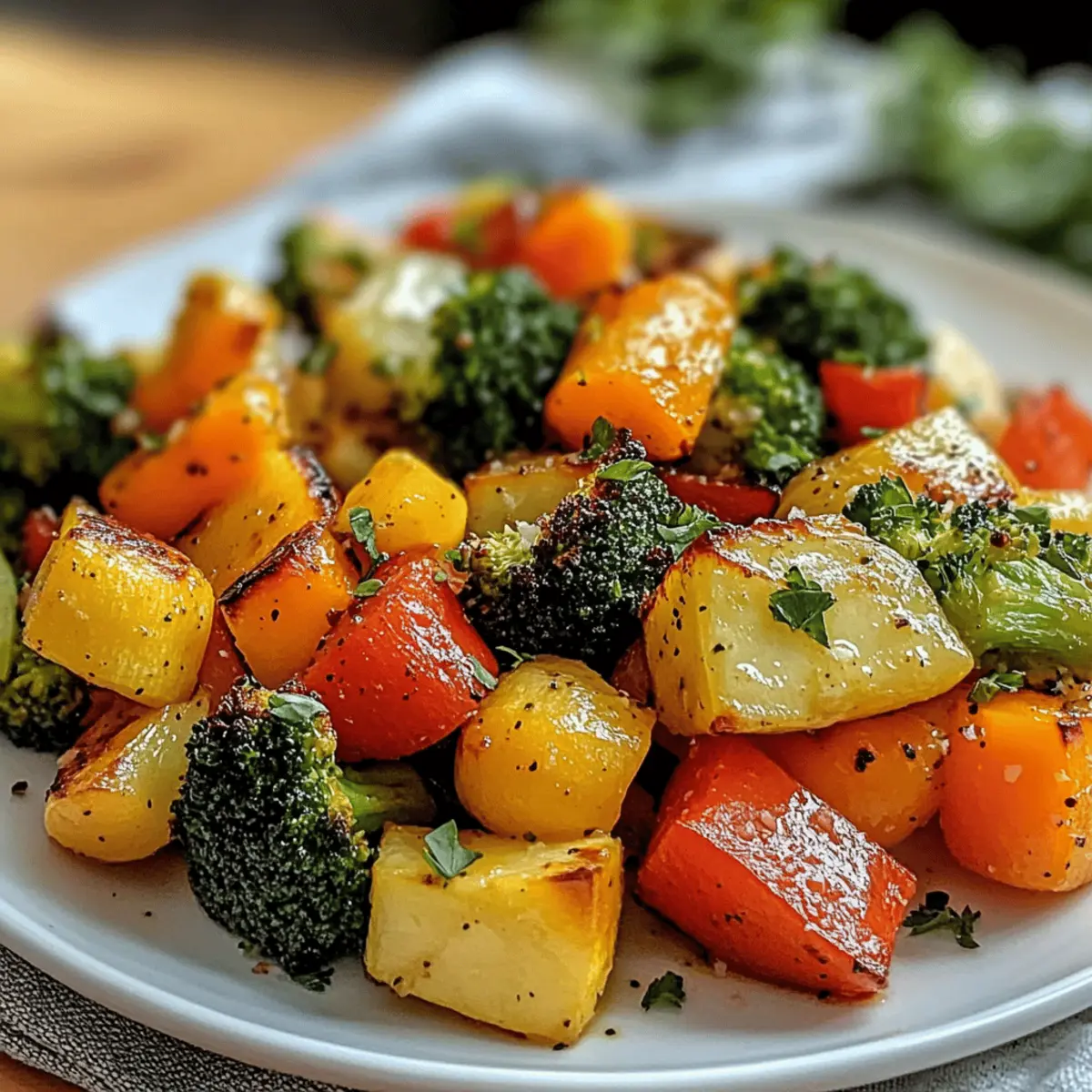 Savory Garlic Butter Roasted Veggies