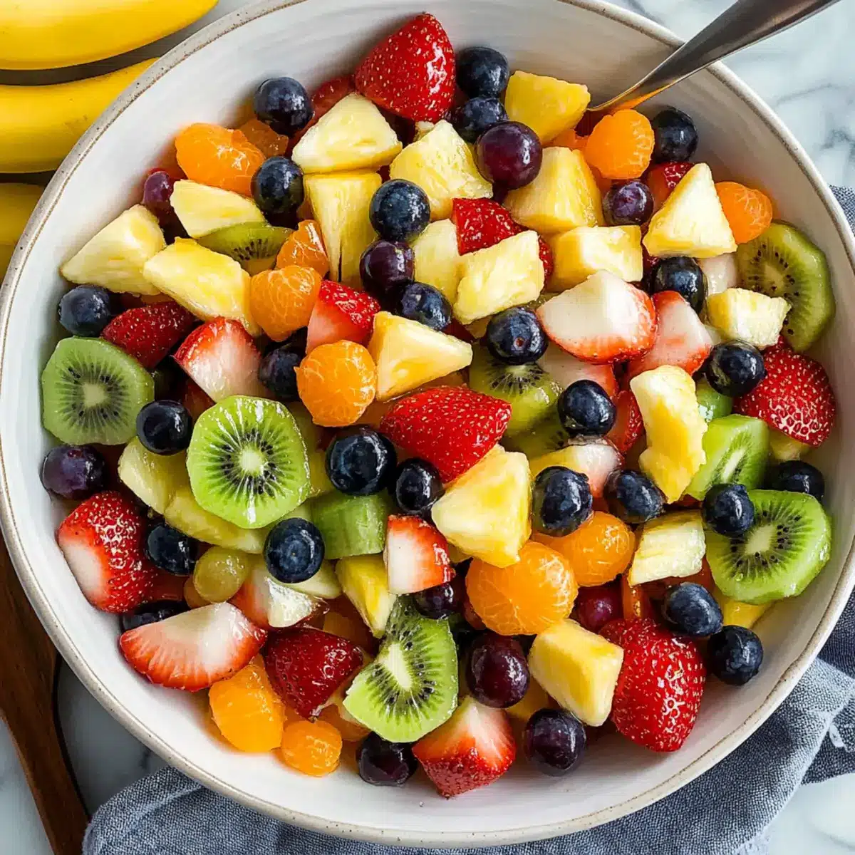 Honey Lime Rainbow Fruit Salad