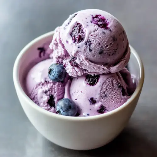Blueberry Cottage Cheese Ice Cream
