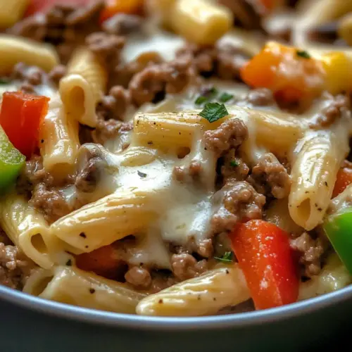 Philly Cheesesteak Pasta
