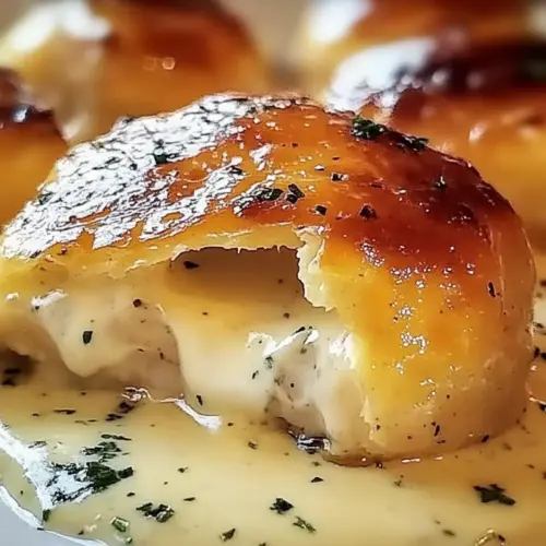 Decadent Chicken Pillows with Garlic Parmesan Sauce