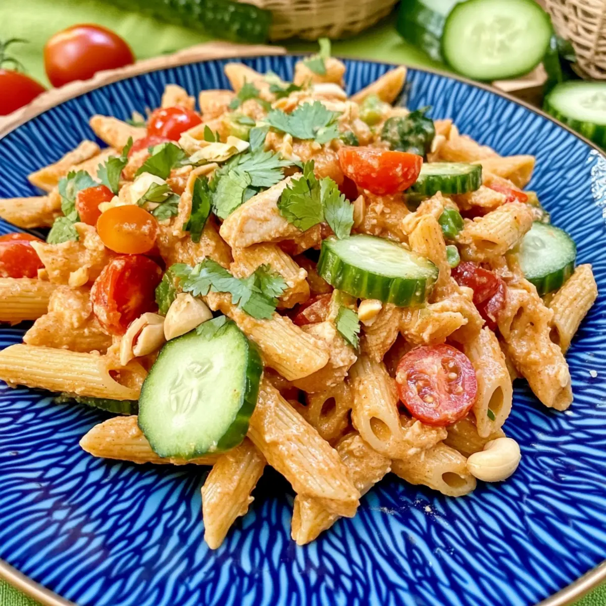 Thai Peanut Chicken Pasta Salad