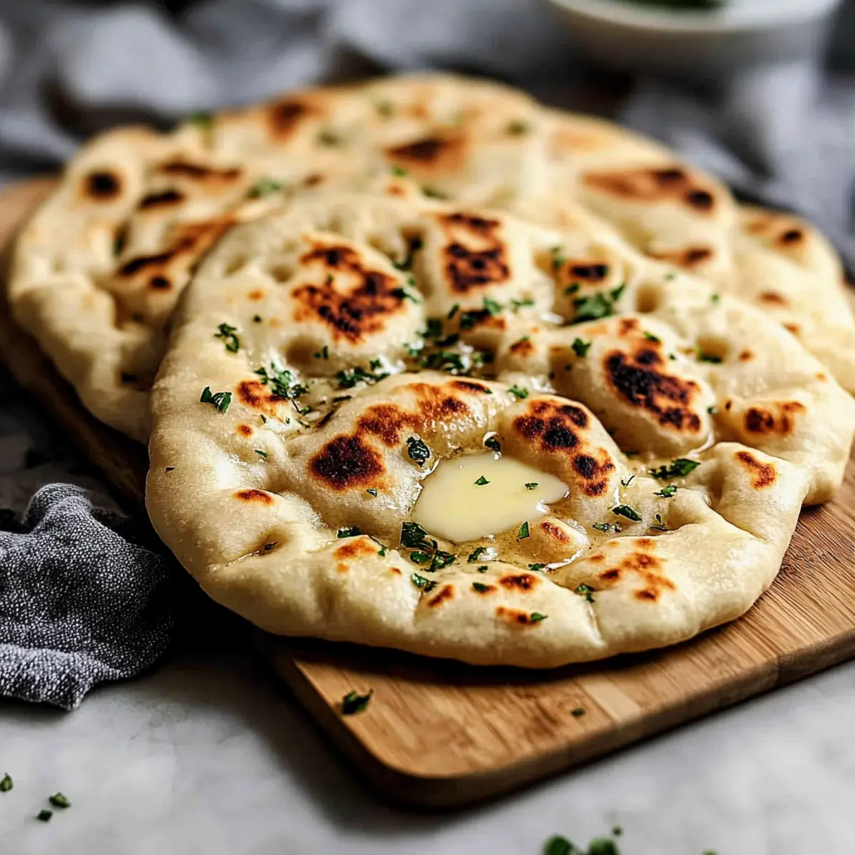 Easy Garlic Naan Bread