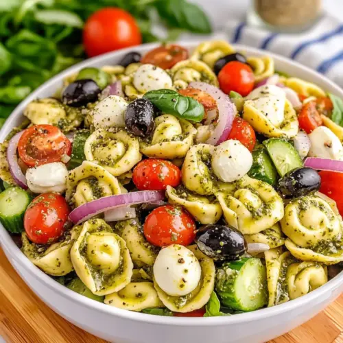 Cold Tortellini Pesto Salad