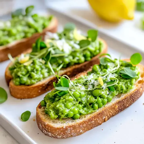 Pea Bruschetta (Pea Crostini)