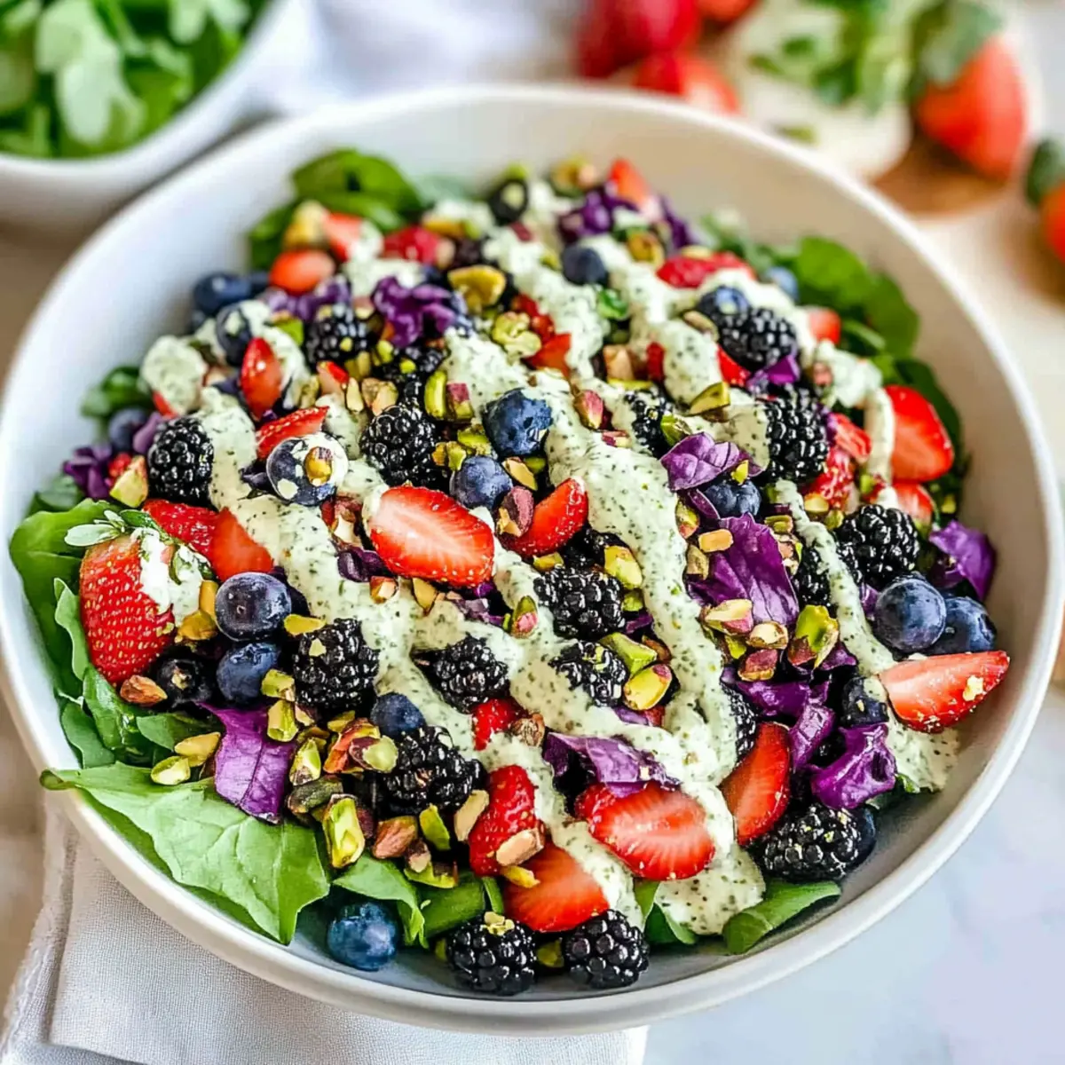 Berry Salad with Creamy Lemon Herb