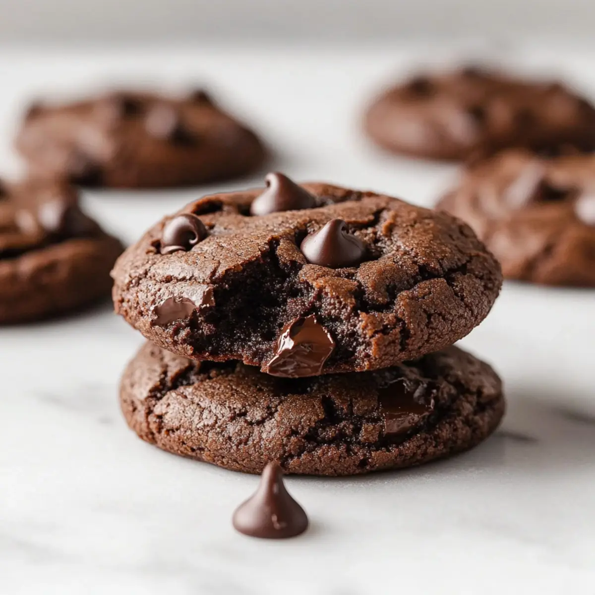 Chewy Double Chocolate Chip Cookies