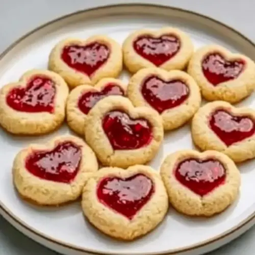 Thumbprint Heart Cookies