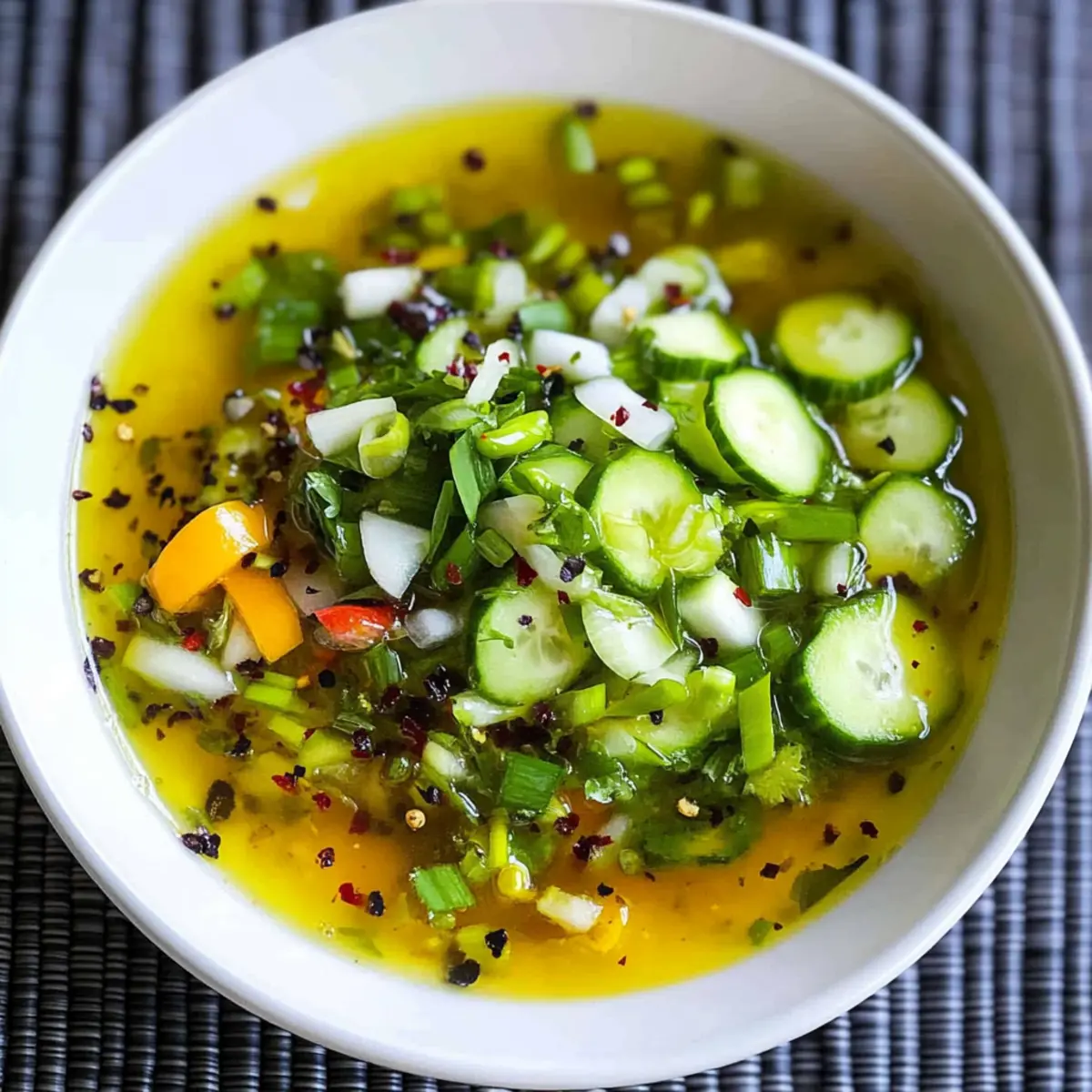 Green onion and Ginger vinaigrette