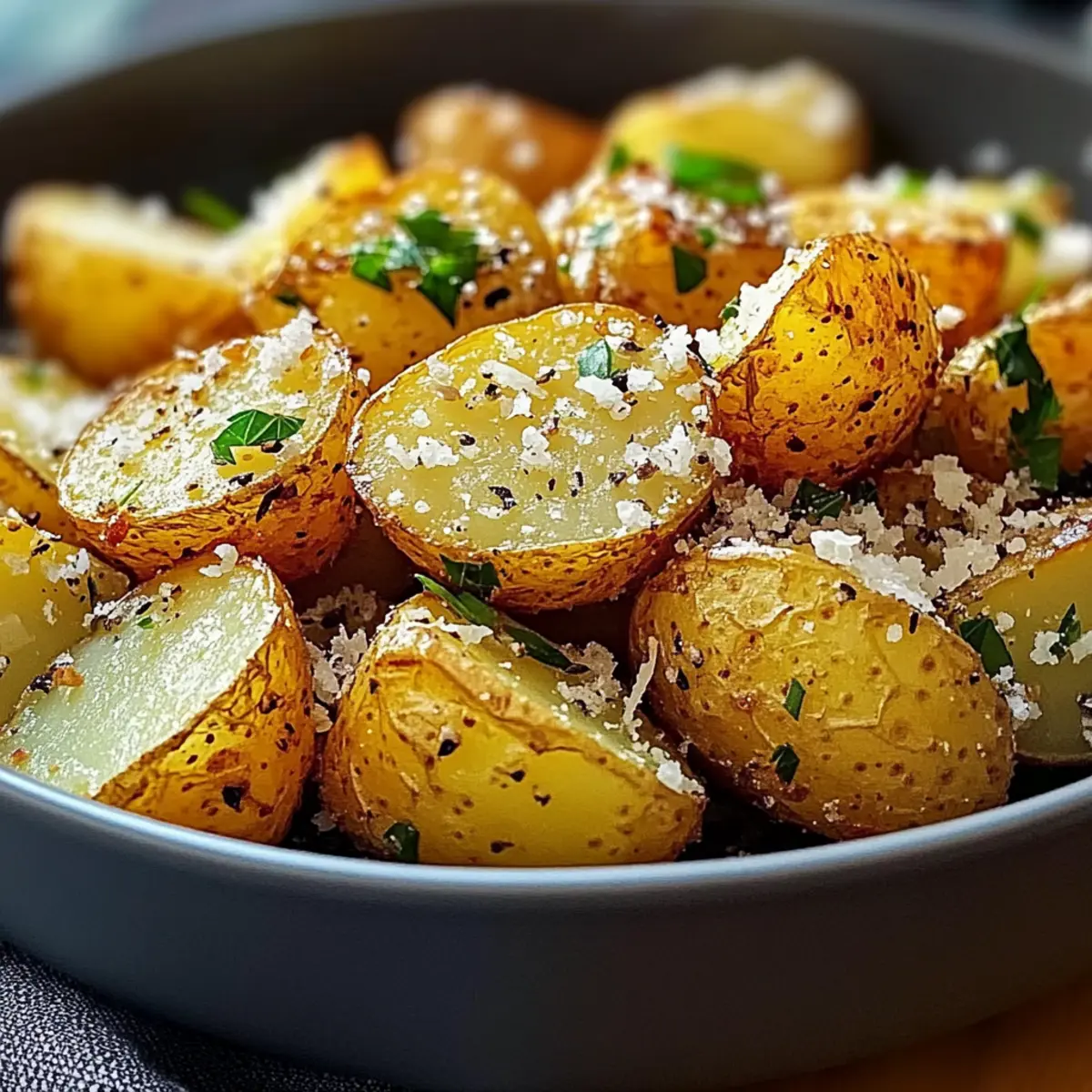 Air Fryer Garlic Parmesan Potatoes