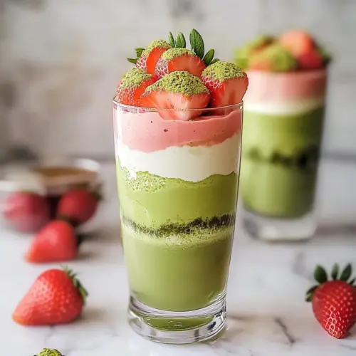 Iced Strawberry Matcha Latte