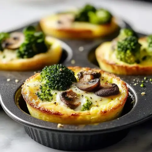 Veggie-Packed Broccoli & Mushroom Egg Cups