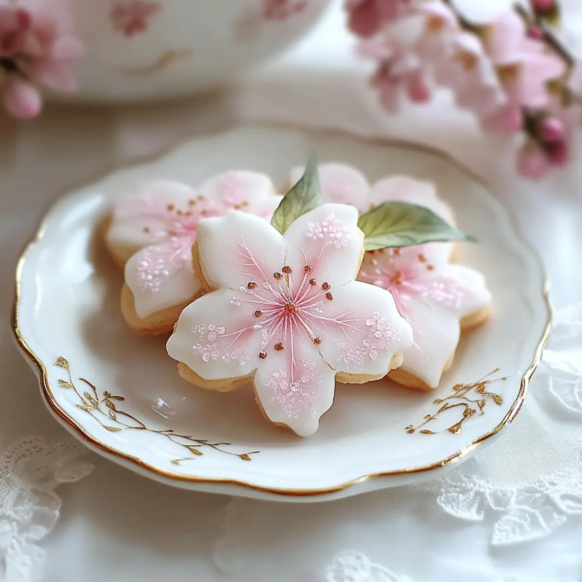 Delicate Cherry Blossom Cookie