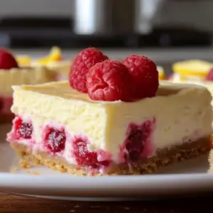 Raspberry Lemon Cheesecake Bars