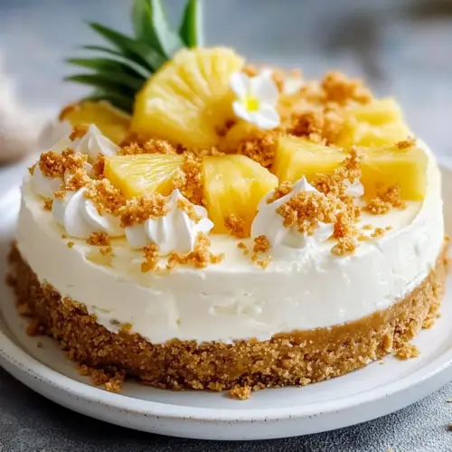 No Bake Pineapple Cheesecake Dessert