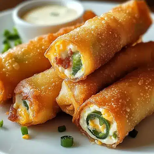Crunchy Mini Jalapeño Popper Egg Rolls