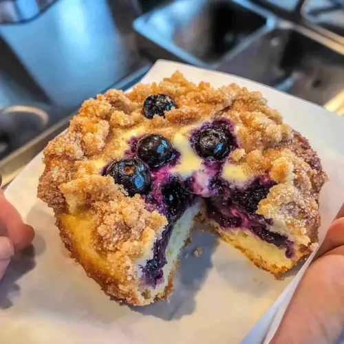 Blueberry Custard Crumble Buns