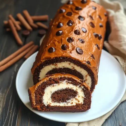 Chocolate Chip Pumpkin Roll