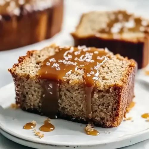 Salted Caramel Banana Bread Loaf