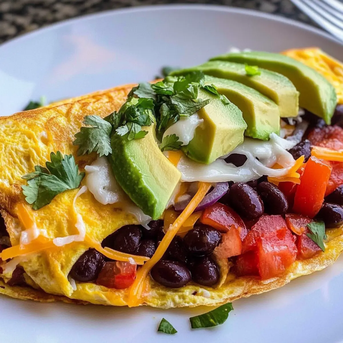 Mexican Omelette with Beans