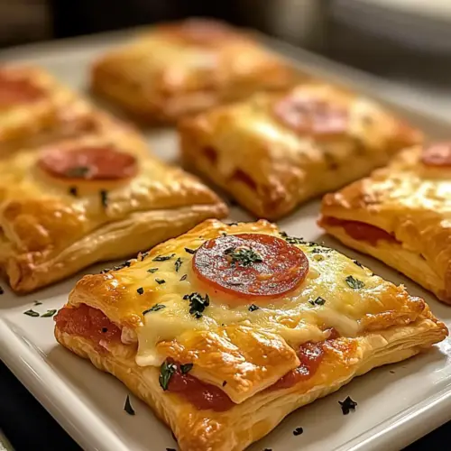Pepperoni Mozzarella Puff Pastry Bites