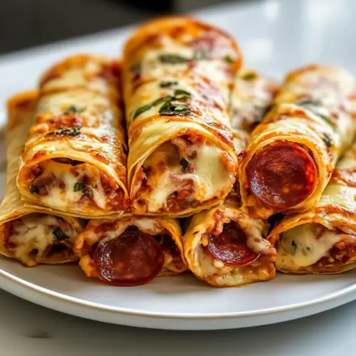 Beef Pepperoni Pizza Tortilla Roll Ups