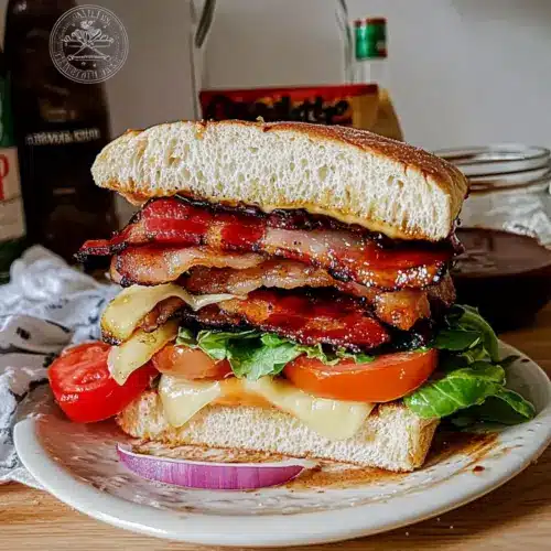 BBQ Bacon Sandwich with Roasted Peppers