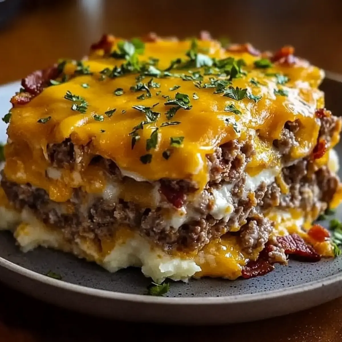 Cheesy Loaded Meatloaf Casserole