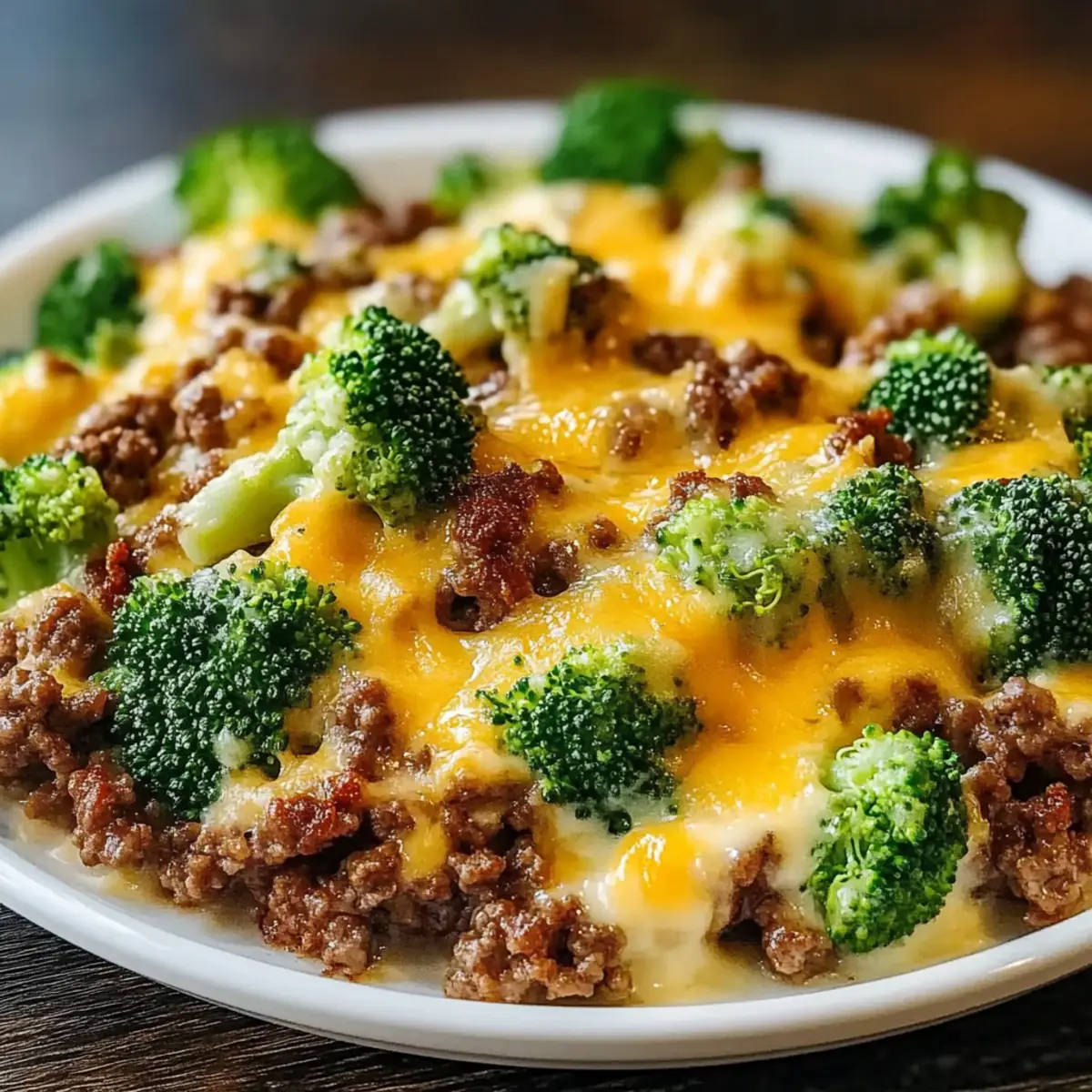 Healthy Keto Hamburger Broccoli Skillet