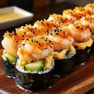 Spicy Shrimp Sushi Stacks