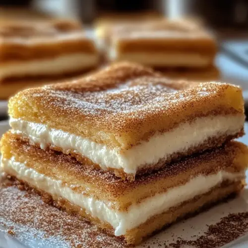 Indulgent Churro Cheesecake Bars