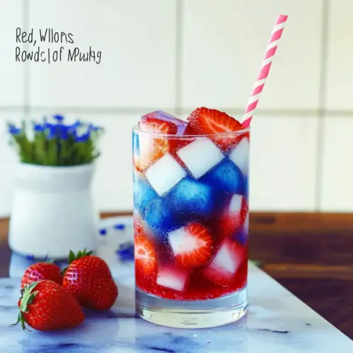Red, White, and Blue Ice Cubes