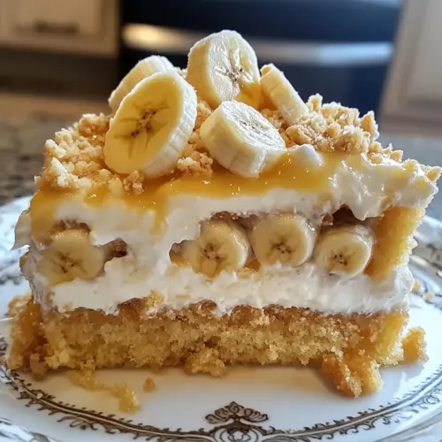 Banana Pudding Poke Cake