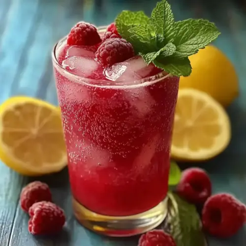 Raspberry Lemonade Mint Mocktail