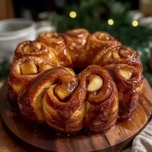 Apple Cider Glazed Sourdough Cinnamon Roll