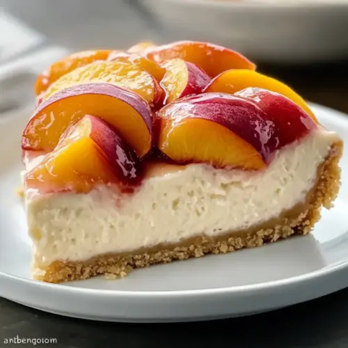 Peach Cheesecake with Graham Crust