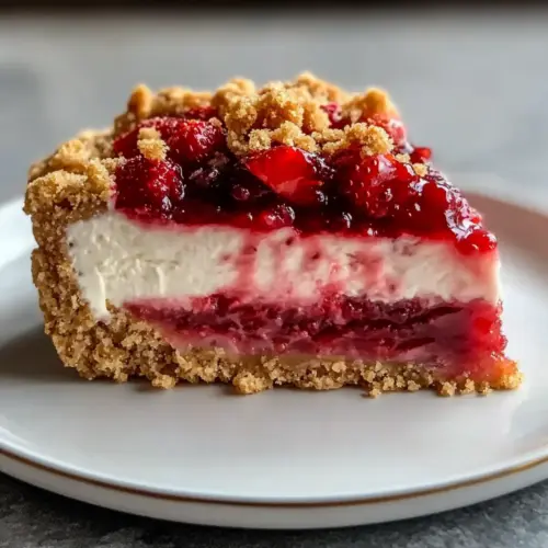 Ultimate Strawberry Crumble Cheesecake