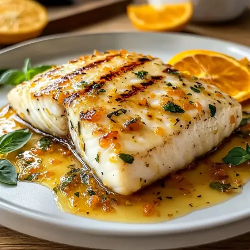 Orange Dijon Grilled Halibut