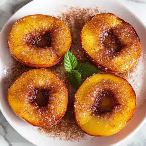 Cinnamon Sugar Baked Peaches