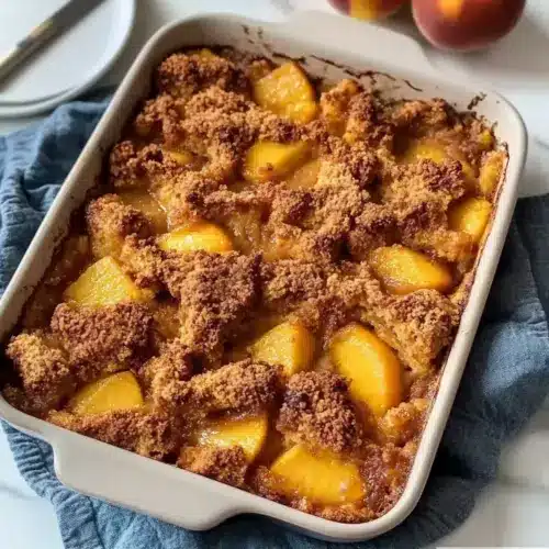 Peach Cobbler French Toast Bake